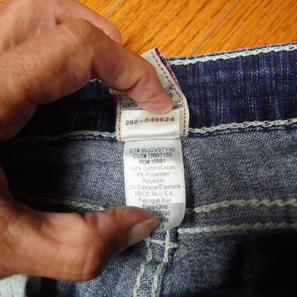 True Religion Jeans Womens 30 Blue Stella Skinny Stretch Made USA Designer Denim - Picture 6 of 14